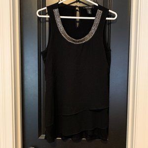WHBM Gorgeous Black Sleeveless Top